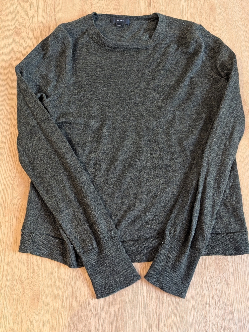 J. Crew Women's Crewneck Sweater in Dark Olive